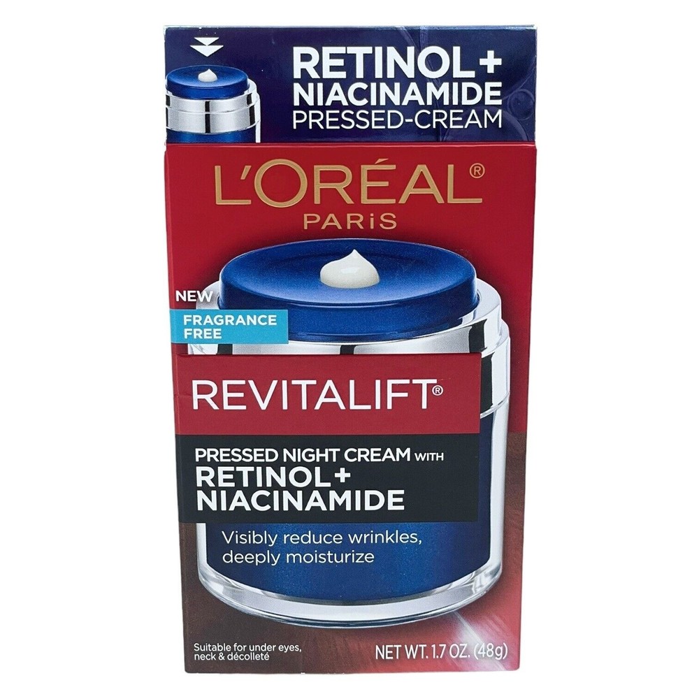 L'Oreal Paris Revitalift Pressed Night Moisturizer with Retinol, 1.7oz